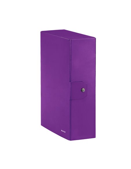 SCATOLA PROGETTO WOW DORSO 10CM VIOLA METAL 39680062 LEITZ SCATOLE ARCHIVIO CON BOTTONE