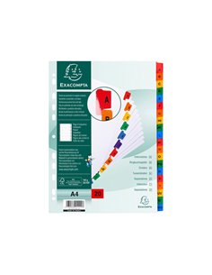 SEPARATORE Alfabetico A-Z/A4 in CARTONCINO 160gr Exacompta 1111E EXACOMPTA DIVISORI-SEPARATORI CON TASTI STAMPATI
