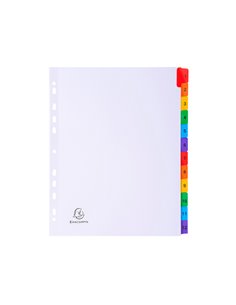 SEPARATORE Numerico 1-12/A4 Maxi in CARTONCINO 160gr Exacompta 4112E EXACOMPTA DIVISORI-SEPARATORI CON TASTI STAMPATI 2
