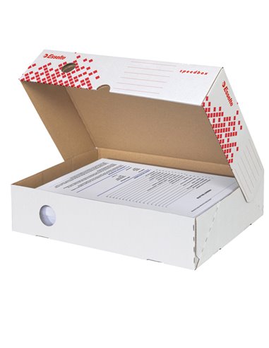 Scatola archivio SPEEDBOX dorso 80mm 35x25x8cm apertura totale ESSELTE 623910 ESSELTE SCATOLE ARCHIVIO IN CARTONE