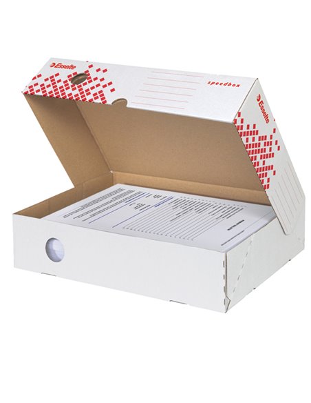 Scatola archivio SPEEDBOX dorso 80mm 35x25x8cm apertura totale ESSELTE 623910 ESSELTE SCATOLE ARCHIVIO IN CARTONE