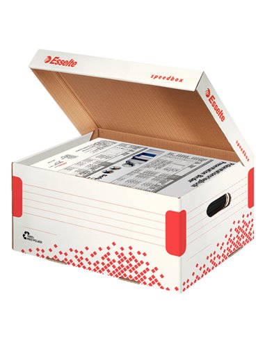 Scatola archivio SPEEDBOX dorso 80mm 35x25x8cm apertura totale ESSELTE 623910 ESSELTE SCATOLE ARCHIVIO IN CARTONE