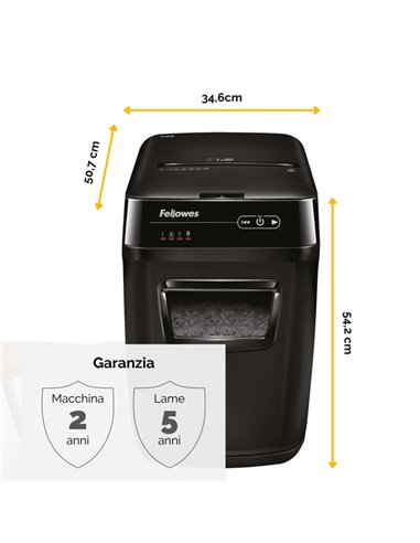 DISTRUGGIDOCUMENTI A FRAMMENTI Automax 150C FELLOWES 4680101 FELLOWES A FRAMMENTI E MICROFRAMMENTI