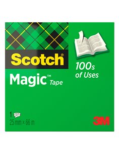 Nastro adesivo Scotch® Magic™ 810-2566 25mmx66mt invisibile permanente 7100027389