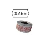 PACK 10 ROTOLI 1000 ETICH. 26x12mm ONDA BIANCO REMOV. Printex 2612SBR10