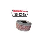 PACK 10 ROTOLI 1000 ETICH. 26x12mm ONDA "Da consumarsi..." BIANCO PERM. Printex 2612SFP14ST