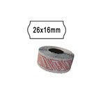 PACK 10 ROTOLI 1000 ETICH. 26x16mm ONDA BIANCO REMOV. Printex 2616SBR7