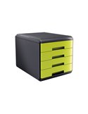 Cassettiera 4 cassetti 45mm MyDesk verde ARDA 18P4PV