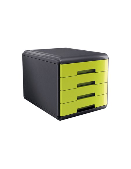 Cassettiera 4 cassetti 45mm MyDesk verde ARDA 18P4PV ARDA CASSETTIERE DA SCRIVANIA