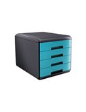 Cassettiera 4 cassetti 45mm MyDesk turchese ARDA 18P4PTU