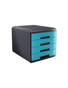 Cassettiera 4 cassetti 45mm MyDesk turchese ARDA 18P4PTU ARDA CASSETTIERE DA SCRIVANIA