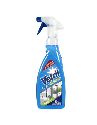 Vetril ammoniaca vetri e multiuso trigger 650ml con ammoniaca M2306