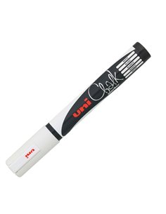 Marcatore a gesso liquido UNI CHALK p.tonda bianco UNI MITSUBISHI M PWE5M BI 2