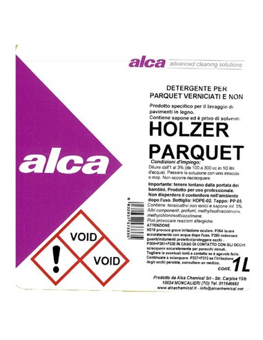 DETERGENTE per PARQUET Holzer 1Lt Alca ALC429 ALCA DETERGENTI-DETERSIVI PER PULIZIA