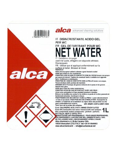 DETERGENTE ACIDO Net Water flacone 1Lt Alca ALC539 ALCA DETERGENTI-DETERSIVI PER PULIZIA