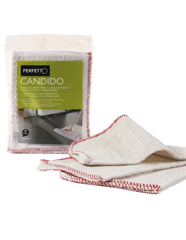 2 STROFINACCI PAVIMENTI 56x40cm CANDIDO PERFETTO 0266A