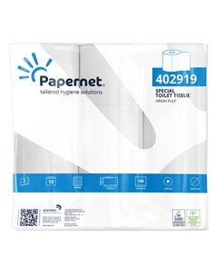 PACCO 18RT CARTA IGIENICA SPECIAL 180 STRAPPI 402919 PAPERNET CARTA IGIENICA