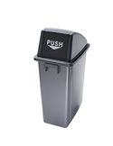 CONTENITORE Office 60Lt + COPERCHIO NERO Pushper RIFIUTO SECCO 114210