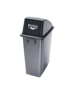 CONTENITORE Office 60Lt + COPERCHIO NERO Pushper RIFIUTO SECCO 114210 Medial PATTUMIERE E BIDONI