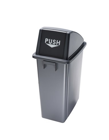 CONTENITORE Office 60Lt + COPERCHIO NERO Pushper RIFIUTO SECCO 114210 Medial PATTUMIERE E BIDONI