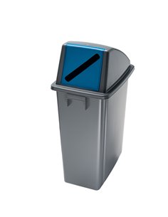 CONTENITORE Office 60Lt + COPERCHIO BLU con FERITOIA per CARTA 114215 Medial PATTUMIERE E BIDONI