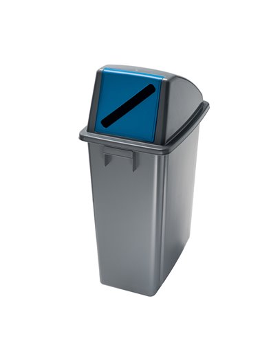 CONTENITORE Office 60Lt + COPERCHIO BLU con FERITOIA per CARTA 114215 Medial PATTUMIERE E BIDONI