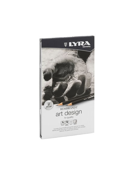 ASTUCCIO METALLO assortimento REMBRANDT ART DESIGN LYRA L1111120 LYRA MATITE-PASTELLI-ACCESSORI