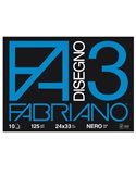 ALBUM 3 NERO (24X33CM) FG 10 125GR FABRIANO 04001017
