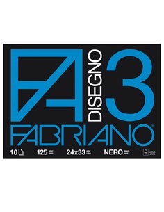 ALBUM 3 NERO (24X33CM) FG 10 125GR FABRIANO 04001017