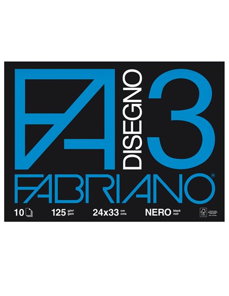 ALBUM 3 NERO (24X33CM) FG 10 125GR FABRIANO 04001017