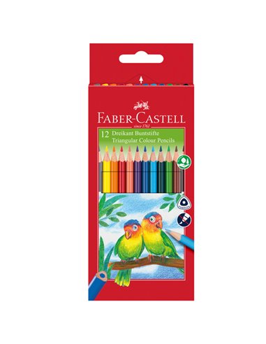 ASTUCCIO 12 PASTELLI COLORATI TRIANGOLARI ECO FABER CASTELL 120523 FABER-CASTELL PASTELLI COLORATI
