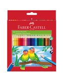 ASTUCCIO 24 PASTELLI COLORATI TRIANGOLARI ECO FABER CASTELL 120524