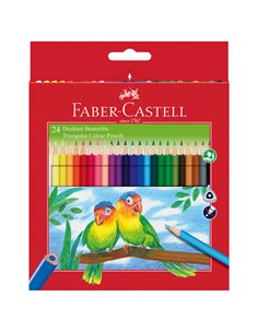 ASTUCCIO 24 PASTELLI COLORATI TRIANGOLARI ECO FABER CASTELL 120524
