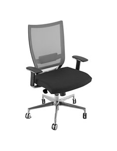 POLTRONA SEMIDIREZIONALE COT XL (150kg) NERO e RETE GRIGIA COTXL-N Unisit SEDUTE DIREZIONALI