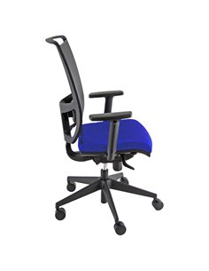 Poltrona semidirezionale Zoe ZOEA blu/nero con braccioli regolabili ZOEA/BR/LB 2
