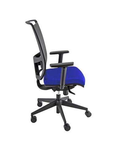 Poltrona semidirezionale Zoe ZOEA blu/nero con braccioli regolabili ZOEA/BR/LB