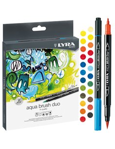 Astuccio 24 pennarelli Aqua Brush Duo LYRA L6521240 LYRA PUNTA FELTRO