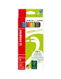 ASTUCCIO 12 PASTELLI GREEN COLOURS STABILO 6019/2-121