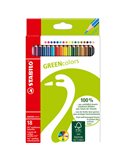 ASTUCCIO 18 PASTELLI GREEN COLOURS STABILO 6019/2-181