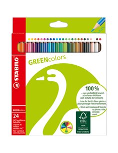 ASTUCCIO 24 PASTELLI GREEN COLOURS STABILO 6019/2-24.