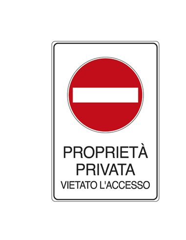 CARTELLO ALLUMINIO 30x20cm 'PROPRIETA' PRIVATA VIETATO L'ACCESSO' 5613K CARTELLI SEGNALATORI CARTELLI INFORMATIVI