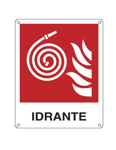 CARTELLO ALLUMINIO 25x31cm 'IDRANTE'' E20117X CARTELLI SEGNALATORI CARTELLI INFORMATIVI