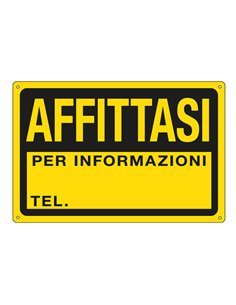 CARTELLO IN PPL 30x20cm 'AFFITTASI' 3345P CARTELLI SEGNALATORI CARTELLI INFORMATIVI
