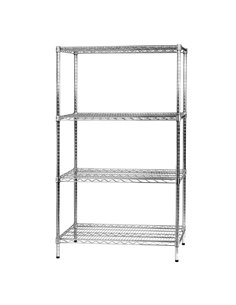 SCAFFALE 4 RIPIANI IN ACCIAIO CROMATO 60x90cm - H160cm ARCHIMEDE Kit ROBUSTO 4X609016 SERENA GROUP SCAFFALI