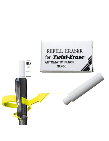CONF. 3PZ GOMMINI PER TWIST ERASE PENTEL E10 PENTEL GOMME