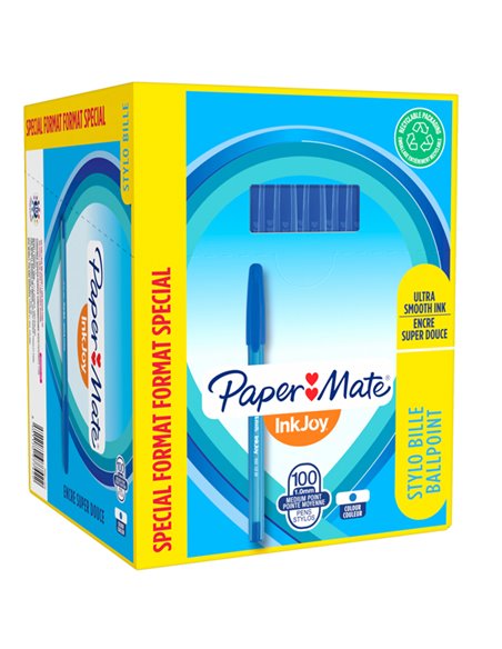 SPECIAL PACK 80+20PENNA SFERA InkJoy 100 BLU 1.0MM PAPERMATE S0977420 PAPERMATE CON CAPPUCCIO