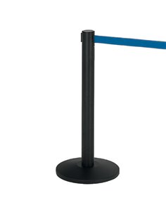 1 COLONNINA SEGNAPERCORSO NERA con nastro 200cm BLU ALFA 103340 Medial COLONNINE SEGNAPERCORSO E ACCESSORI