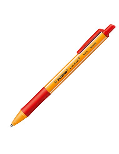 Penna a sfera a scatto POINTBALL® GREEN STABILO 0,5mm rosso 6030/40