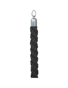 CORDONE INTRECCIATO 150cm NERO per COLONNINA SEGNAPERCORSO Securit RS-CLRP-CHBL