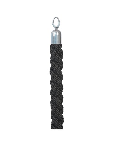 CORDONE INTRECCIATO 150cm NERO per COLONNINA SEGNAPERCORSO Securit RS-CLRP-CHBL